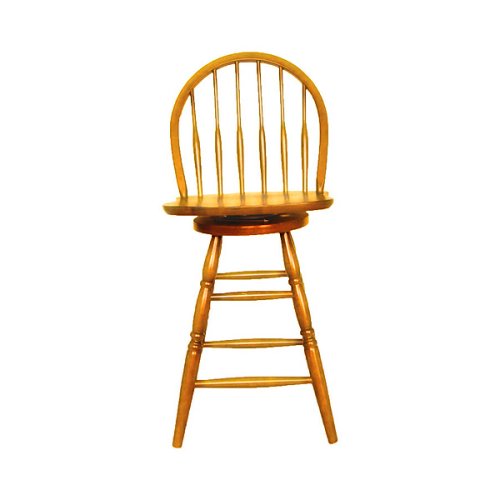 Swivel Windsor Counter Stool, English Pine