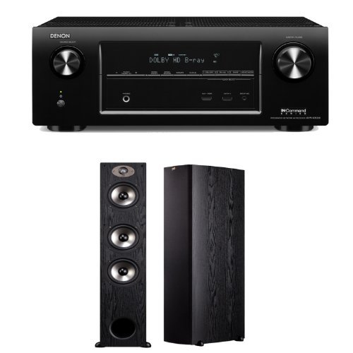 Denon AVR-X3000 In-command 7.2-Channel 4K Ultra HD Networking Home Theater Receiver Plus (1) Pair of Polk Audio TSx 440T Floorstanding Speakers