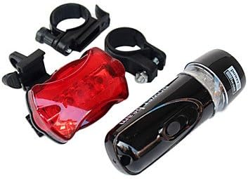 NH-710 Quick-Release BV Bicycle Light Set Super Bright 5 LED Headlight + 3 LED Tail-Light