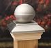 6x6 Victoria Stainless Ball Post Cap [CAPITOL CITY LUMBER]