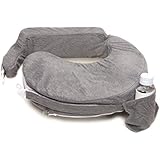 My Brest Friend Nursing Pillow Deluxe Slipcover, Evening, Dark Grey