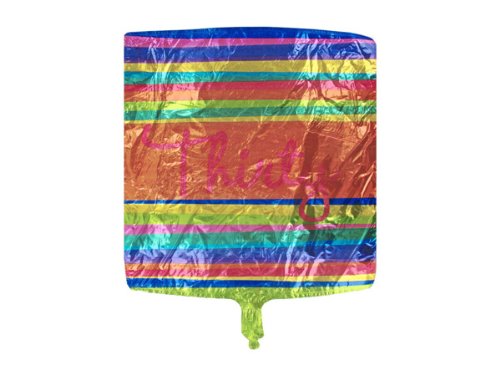 144 Packs of birthday stripes 30 metallic balloon
