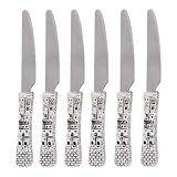 Old City of Jerusalem 6 Pc Silver Fruit Knife Set