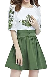 Elbow Length Sleeves Chiffon Floral Print  Dress