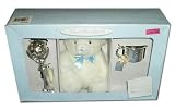 Welcome Home Gift Set - New Baby Rattle, Stuffed Teddy Bear and Cup