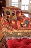 Mediterranean Rooster Tapestry - Throw