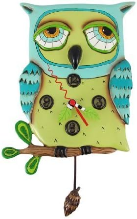 Old Blue Owl Clock Allen Studio Designs by Allen Studio Designs