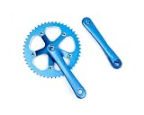 Cycling Bike BMX Bike Mountain Bike Track Bike Fixie Crank Single Speed Bike Crankset 170mm x 48T - Blue