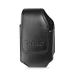 Leather Pouch Protective Carrying Cell Phone Case for Cricket ZTE CAPTR II / A210Cal-Comp CAPTR A200 / KYOCERA E1000 / LG GS170 UX-220 / 220c LG AX145 CU400 VX8350 VX-8360 / MOTOROLA VU204 W220 / Samsung SGH-T201g / SGH-A107 A640 P207 X497 / NOKIA 6315I 6165I 6102 / SONY ERICSSON Z310i / UTSTARCOM 7075 - Black