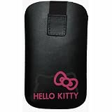 Hello Kitty - Etui à languette noir/n?ud pour NOKIA E63 - Mobile Avenue