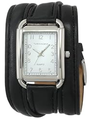 Vernier Womens VNR11153BK Vernier Analog Display Japanese Quartz Black Watch