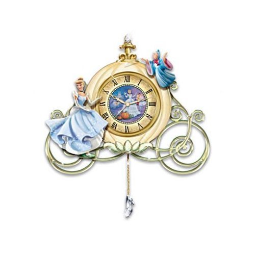 Midnight's Spell Cinderella Sculpted Wall Clock