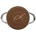 Rachael Ray Cucina Nonstick Dish/Casserole Pan with Lid, 4.5 Quart, Mushroom Brown