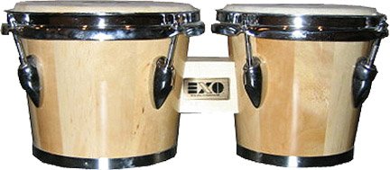 MusicalInstruments: EXO BG30 Natural Finish Wood Bongo Drum
