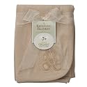 American Baby Company Organic Embroidered Receiving Blanket, Mocha