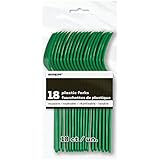 Green Plastic Forks, 18ct