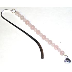 Manifesting Meditation Prayer Beads Rose Quartz Gemstone Beaded Bookmark