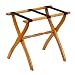 Gate House Furniture Item 1401 Light Walnut Contoured Leg Luggage Rack with 3 Black Nylon Straps 23 by 13 by 20-Inch