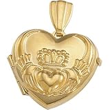 Genuine St. Anton Locket. 14K Yellow Gold Heart CladdaG-H Locket 15.00 mm. 100% Satisfaction Guaranteed.