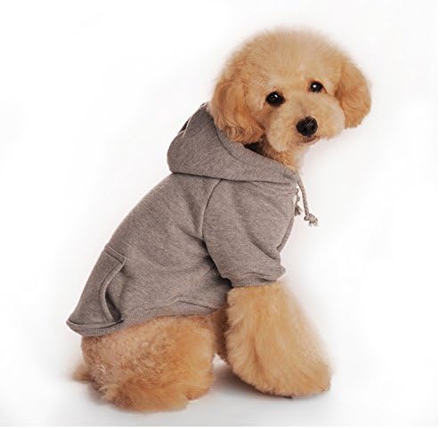 DHSHOP Casual Dogs Coats Sweatshirts Hoodies For Girl Boy Dog Pet Clothes Small Medium Large Grey XS
