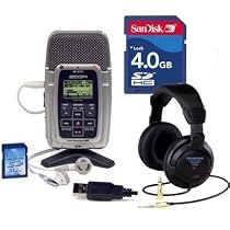 Zoom H2 Handy 2 Track Recorder + Samson CH700 Headphones + SanDisk 4GB SD KIT + Unique Squared Vinyl Stickers