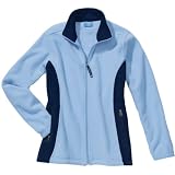 Women's Voyager Fleece Jacket, Powder Blue/Navy