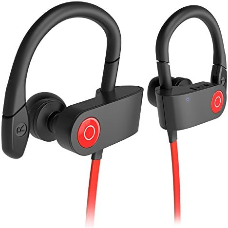 SongTech Bluetooth Workout Headphones,V4.1 Wireless Stereo In-Ear Noise Cancelling Sweatproof Sport Headset with Mic for iPhone 6S 7 Samsung Galaxy S6 and Android Phones (Red)