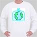 Sweatshirt with bell, world, earth, globe, jar