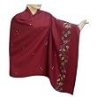 Handmade Plain Wool Shawl With Beautiful Design On Border, Pleasant Gift For Special One (Free Shipping) Shwl0111r