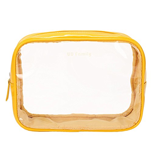 UU Family Toiletry Bag Makeup Pouch Cosmetic Bag Travel Packing Organizer (Yellow)