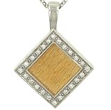 Textured Satin Diamond Shaped Pd with Diamonds .24cttw
