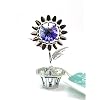CRYSTOCRAFT Mini Purple Daisy In Pot With Swarovski Crystals