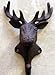 Antique Reproduction Cast Iron Buck Deer Wall Hook by Upper Deck