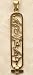 18k Gold Personalized Cartouche Pendant: Up to 7 hieroglyphic symbols - Open Style Hand-made in Egypt by special order.