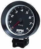 Equus 6068 Black Tachometer - Measures 3 3/8-Inches