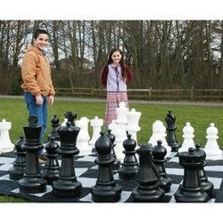 41J2BQ5CM L ChessHouse 25 Giant Chess Set & Mat Combo