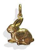 Image of 9ct Gold Rabbit Bracelet Charm Pendant.