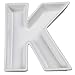 Ivy Lane Designs Ceramic Love Letter Dish, Letter K, White