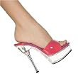 Highest Heel Women's SHEILA-100, 5 1/2" Platform Mule With Rhinestone Heel, available in 2 colors