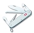 Victorinox Swiss Army Farmer Pocket Knife (Silver Alox Ribbed)