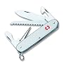 Victorinox Swiss Army Farmer Pocket Knife (Silver Alox Ribbed)