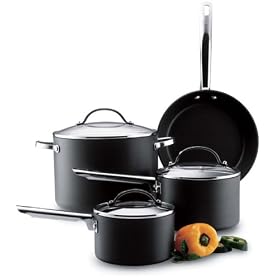 Anolon Professional Hard Anodised Cookware Saucepan Set, 4 Piece