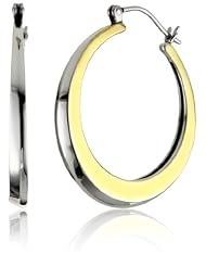 Elizabeth and James "Eclipse" Silver and Gold-Plated Hoop Earrings