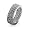 Eve's Addiction Sterling Silver Band with Triple Row Cubic Zirconias, 6, sterling-silver