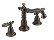 Delta Victorian Double-Handle Widespread Lavatory Faucet with Metal Pop-Up, Rubbed Bronze #3555RB-216RB