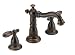 Delta Victorian Double-Handle Widespread Lavatory Faucet with Metal Pop-Up, Rubbed Bronze #3555RB-216RB