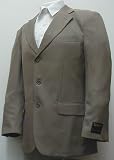 Gianni Vironni Three Button Single Breasted Tan (Beige) Business Dress Suit