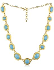 GURHAN "Muse" High Karat Gold Oval Turquoise All Around Necklace