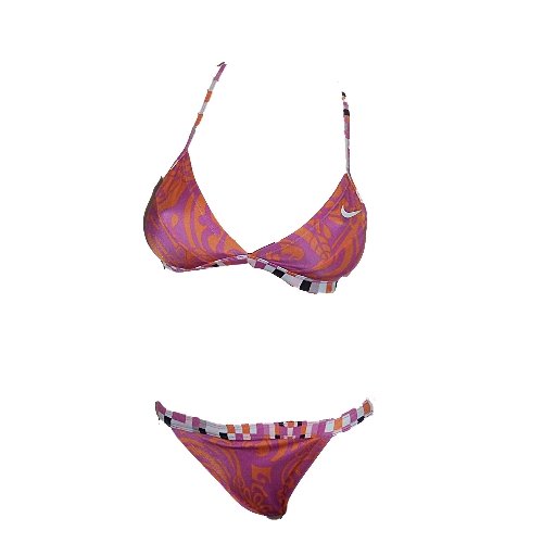 Nike Swim Botanical Skimpi Triangle Cup G-string Bikini Swimsuit N74292 Orange