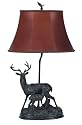 New! Deer w/ Fawn Rustic Lodge Cabin Desk Table Lamps
